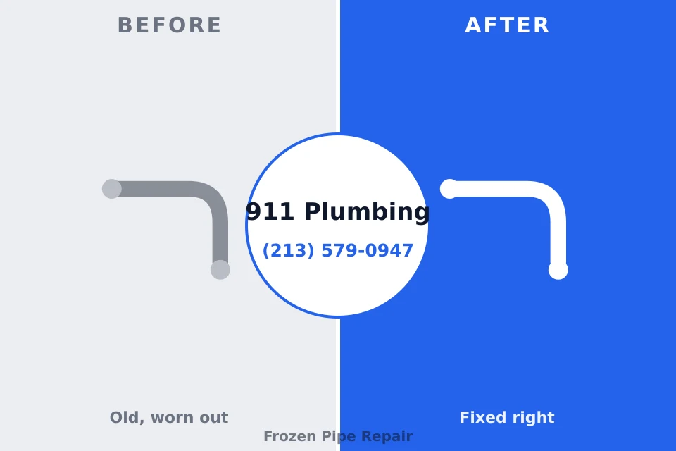 Before and after: plumbing repair Kirtland, OH